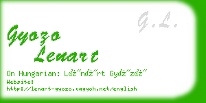 gyozo lenart business card